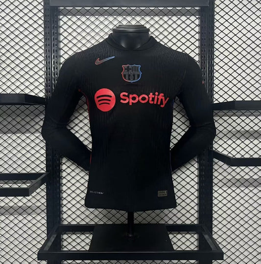 Camisa Barcelona II 24/25 Jogador Manga Longa (Sob encomenda)