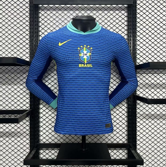 Camisa Brasil II 2024 Jogador Manga Longa (Sob encomenda)