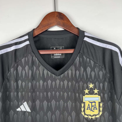 Camisa Argentina 'Black' 2023 Torcedor Manga Longa (Sob encomenda)