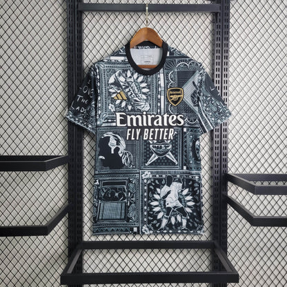 Camisa Arsenal x Ian Wright Pré-Jogo 23/24 Torcedor (Sob encomenda)