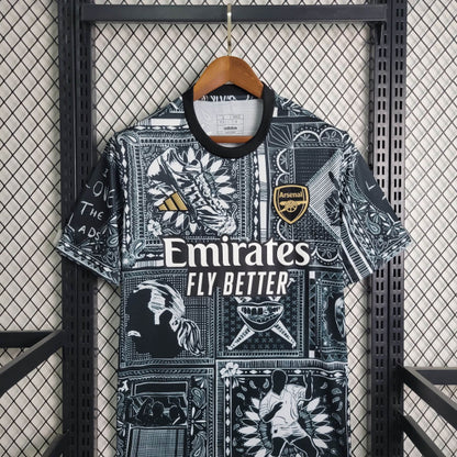 Camisa Arsenal x Ian Wright Pré-Jogo 23/24 Torcedor (Sob encomenda)