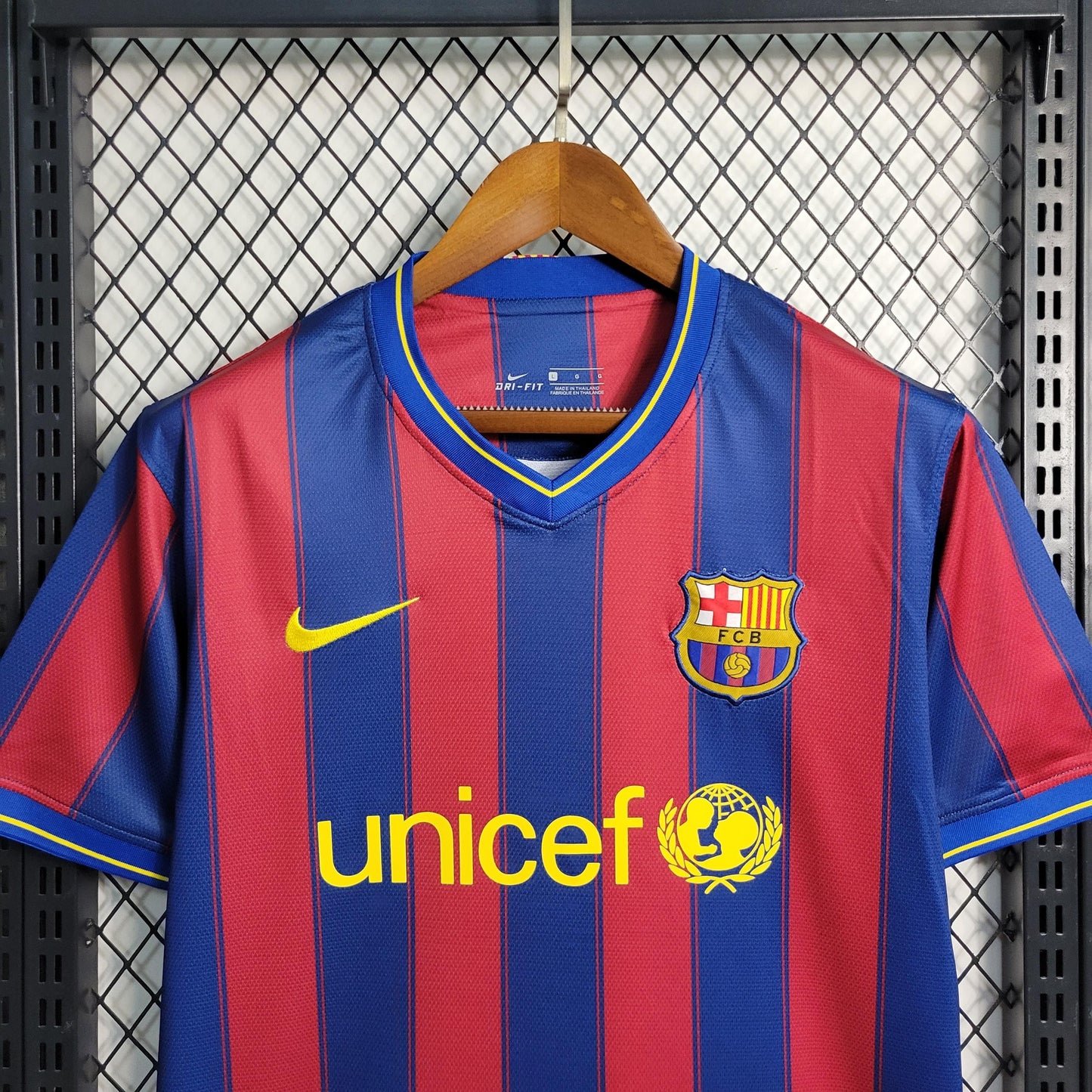 Camisa Barcelona I 09/10 Retrô (Sob encomenda)