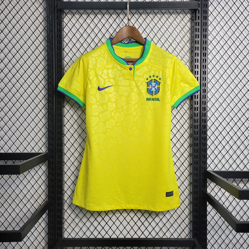 Camisa Brasil I 2022 Feminina (Sob encomenda)