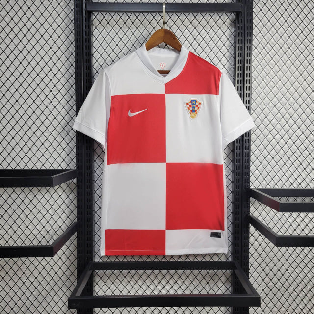 Camisa Croácia I 2024 Torcedor (Sob encomenda)