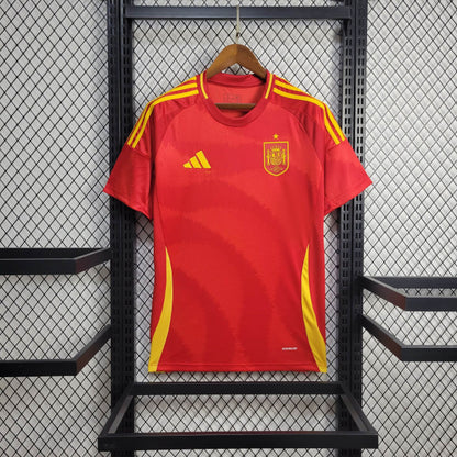 Camisa Espanha I 2024 Torcedor (Sob encomenda)