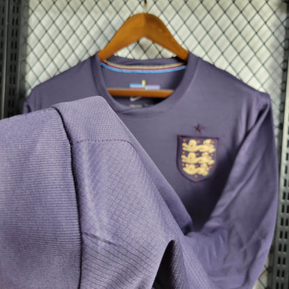 Camisa Inglaterra II 2024 Torcedor Manga Longa (Sob encomenda)