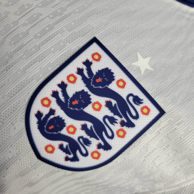 Camisa Inglaterra I 2024 Jogador Manga Longa (Sob encomenda)