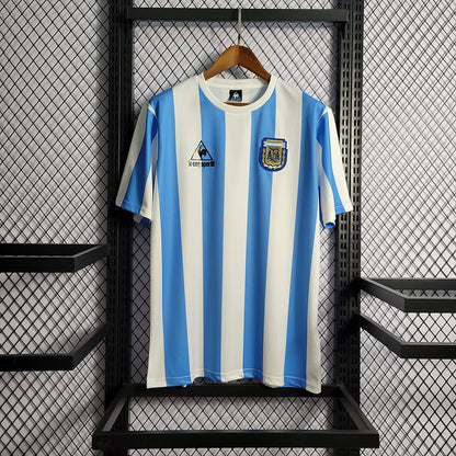 Camisa Argentina I 1986 Retrô (Sob encomenda)