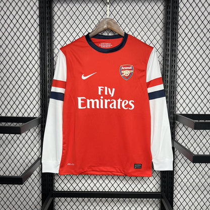 Camisa Arsenal I 12/13 Retrô Manga Longa (Sob encomenda)