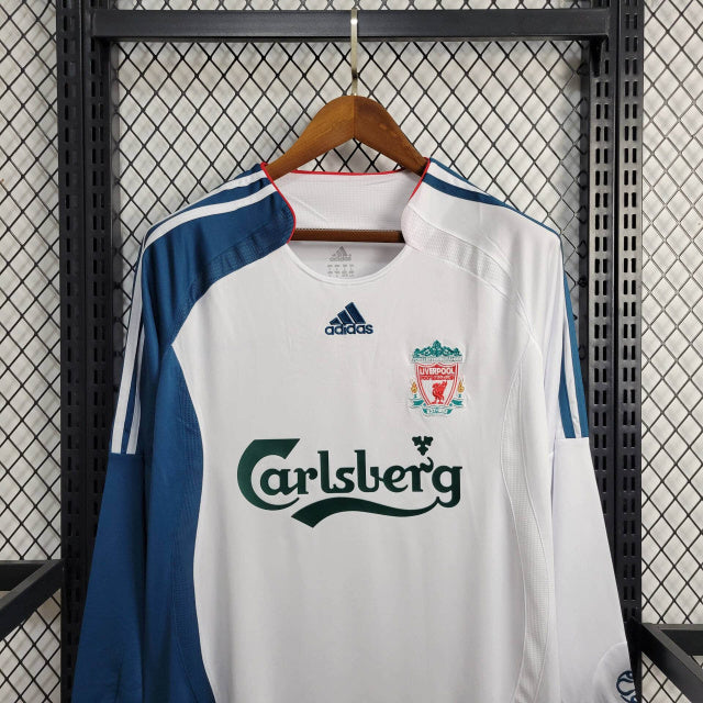 Camisa Liverpool II 06/07 Retrô Manga Longa (Sob encomenda)