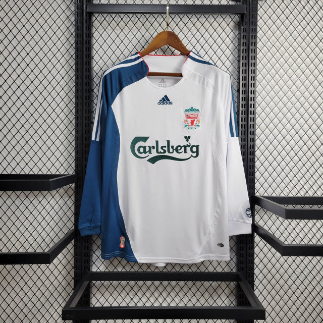 Camisa Liverpool II 06/07 Retrô Manga Longa (Sob encomenda)