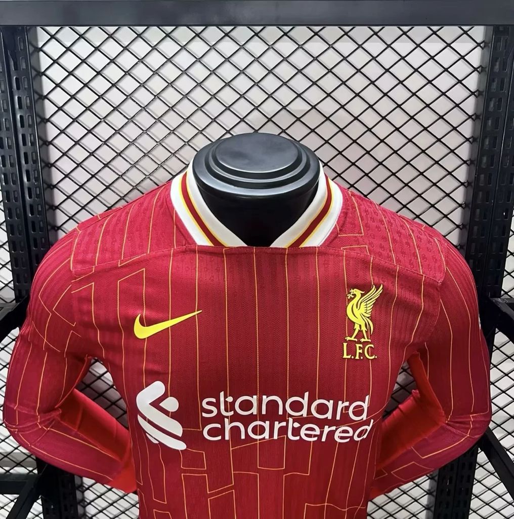 Camisa Liverpool I 24/25 Jogador Manga Longa (Sob encomenda)