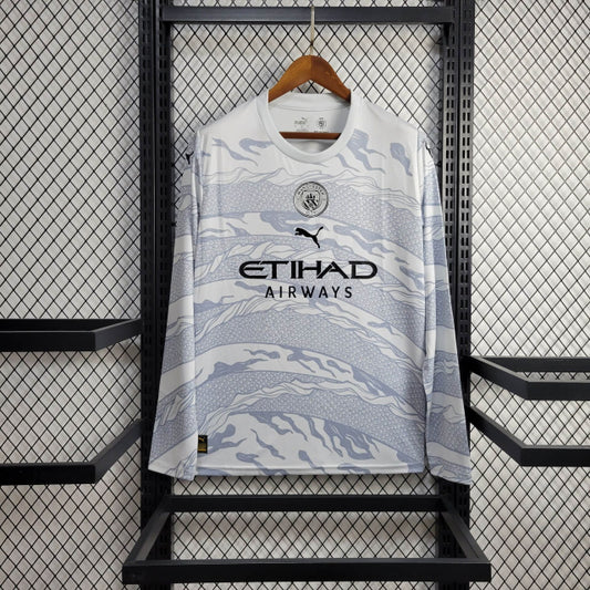 Camisa Manchester City 'Year of The Dragon' 24/25 Torcedor Manga Longa (Sob encomenda)