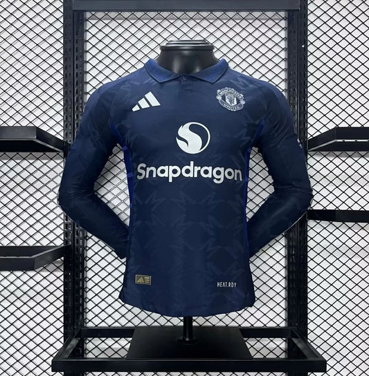 Camisa Manchester United II 24/25 Jogador Manga Longa (Sob encomenda)