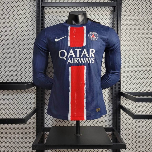 Camisa PSG I 24/25 Jogador Manga Longa (Sob encomenda)