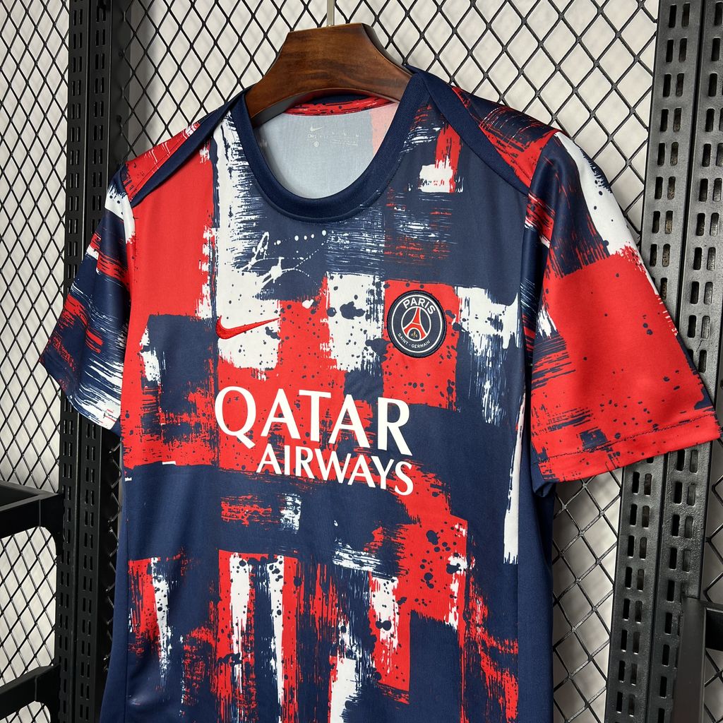 Camisa PSG Pré-Jogo 24/25 Torcedor (Sob encomenda)