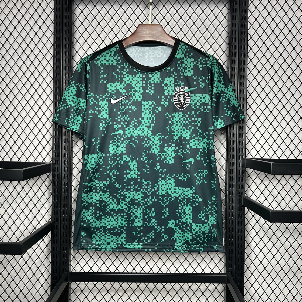 Camisa Sporting Pré-Jogo 24/25 Torcedor (Sob encomenda)