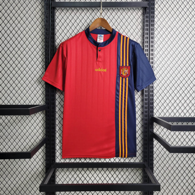 Camisa Espanha I 1996 Retrô (Sob encomenda)