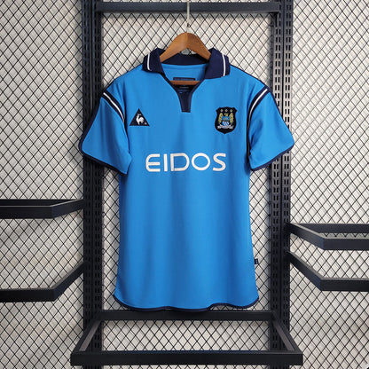 Camisa Manchester City I 01/02 Retrô (Sob encomenda)