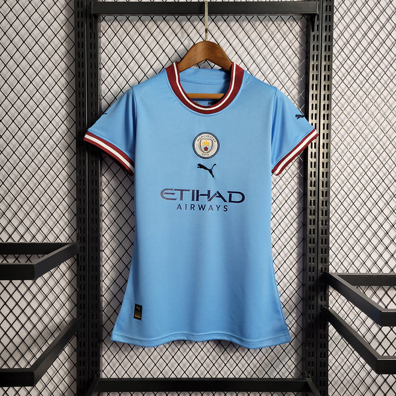 Camisa Manchester City I 22/23 Feminina (Sob encomenda)