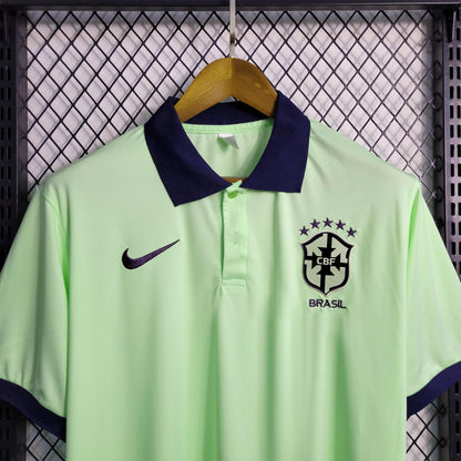 Camisa Polo Brasil Light Green 2022 Torcedor (Sob encomenda)