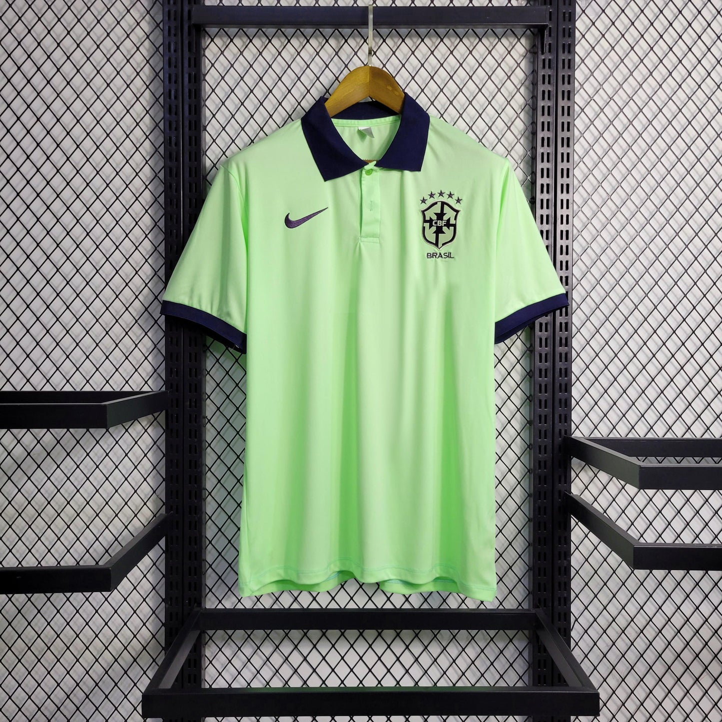 Camisa Polo Brasil Light Green 2022 Torcedor (Sob encomenda)