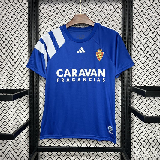 Camisa Real Zaragoza Pré-Jogo 24/25 Torcedor (Sob encomenda)