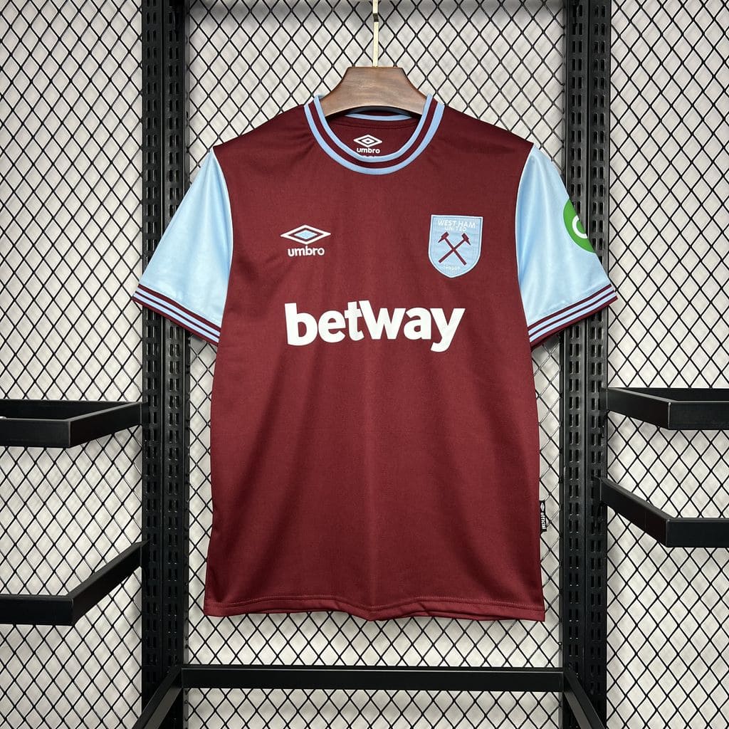 Camisa West Ham I 24/25 Torcedor (Sob encomenda)