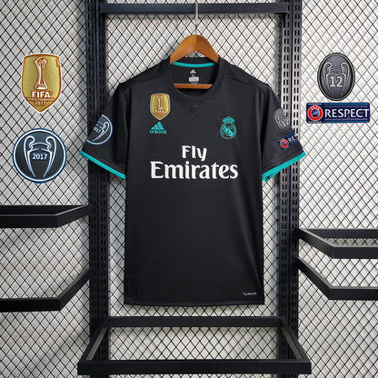 Camisa Real Madrid II 17/18 Retrô Masculina com Patchs (Sob encomenda)