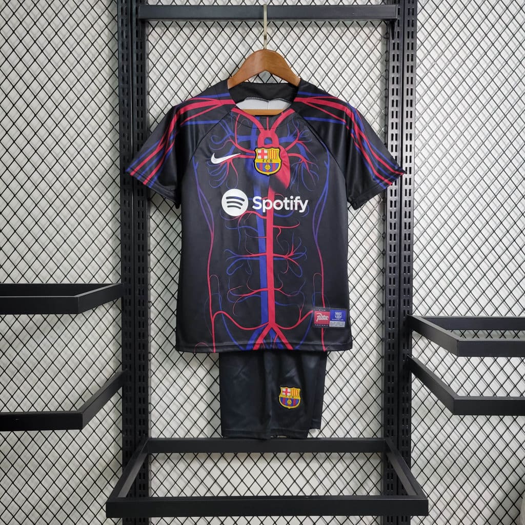 Kit Infantil Barcelona Pré-Jogo 23/24 (Sob encomenda) x Patta