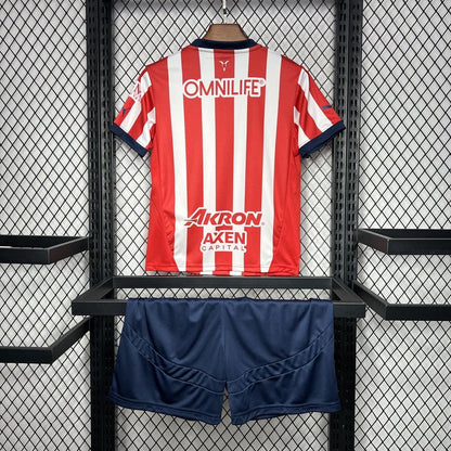 Kit Infantil Chivas Guadalajara I 24/25 (Sob encomenda)