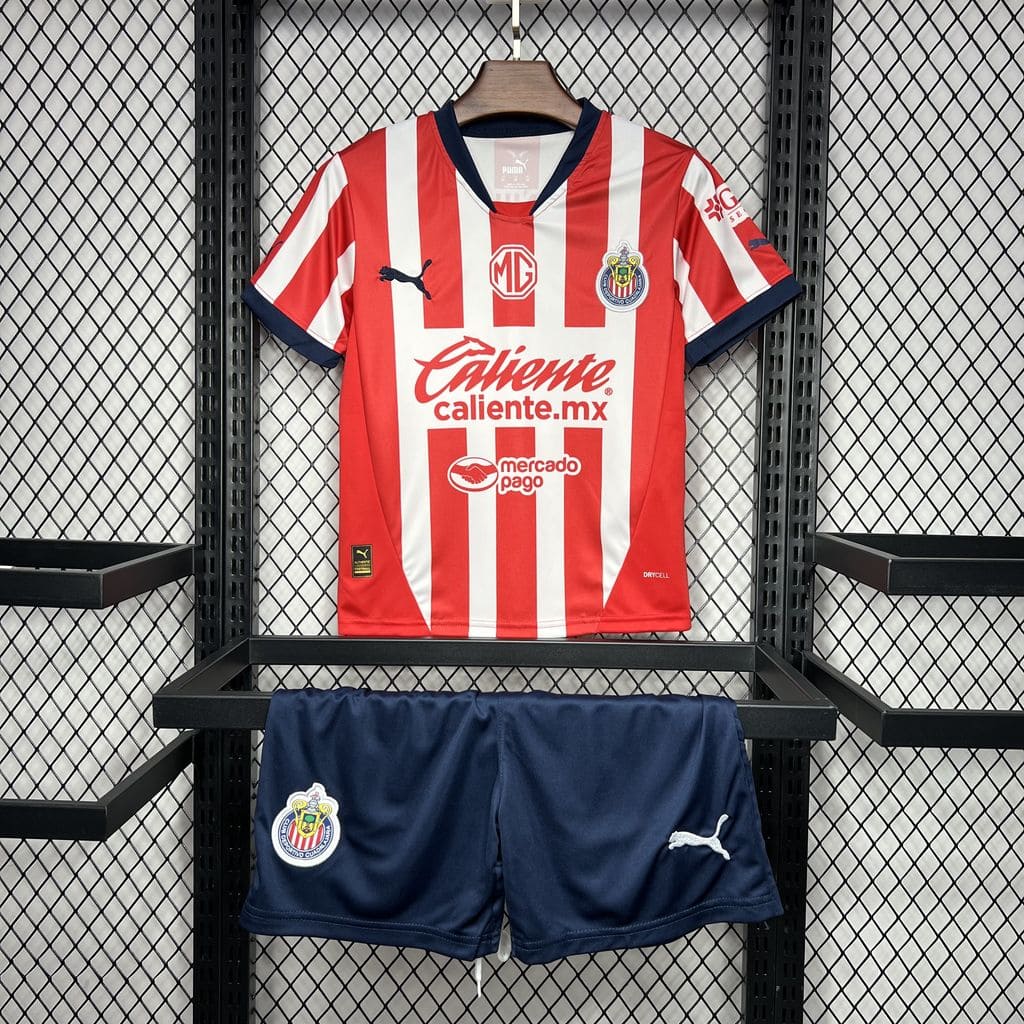 Kit Infantil Chivas Guadalajara I 24/25 (Sob encomenda)