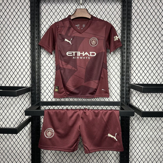 Kit Infantil Manchester City III 24/25 (Sob encomenda)