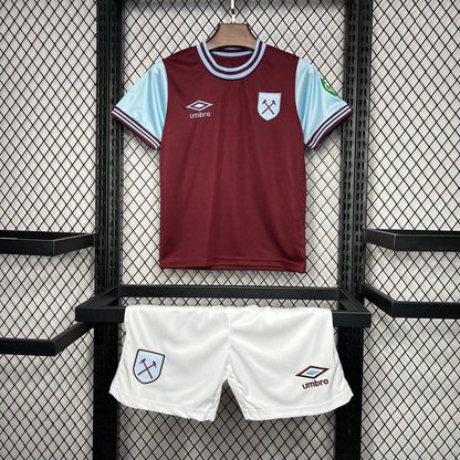 Kit Infantil West Ham I 24/25 (Sob encomenda)