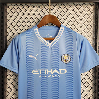 Kit Infantil Manchester City I 23/24 (Sob encomenda)