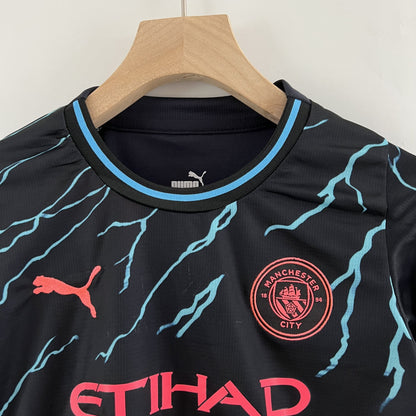 Kit Infantil Manchester City III 23/24 (Sob encomenda)