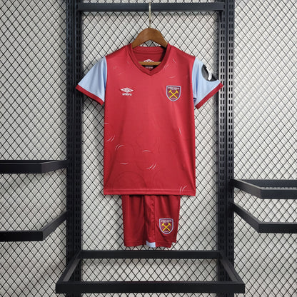 Kit Infantil West Ham I 23/24 (Sob encomenda)