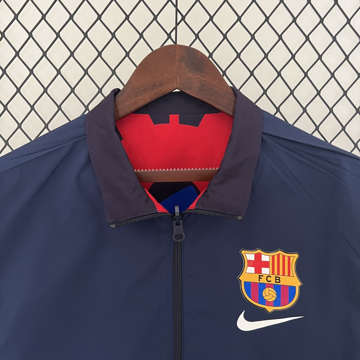 Jaqueta Corta Vento Barcelona 2024 Dupla Face Masculina (Sob encomenda)