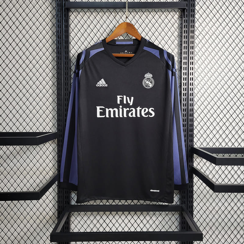 Camisa Real Madrid II 16/17 Retrô Manga Longa (Sob encomenda)