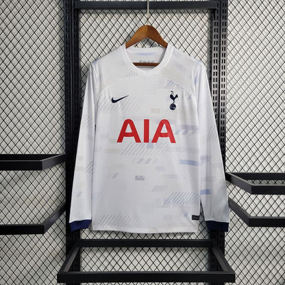 Camisa Tottenham I 23/24 Torcedor Manga Longa (Sob encomenda)