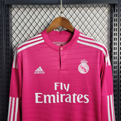 Camisa Real Madrid II 14/15 Retrô Manga Longa (Sob encomenda)