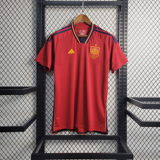 Camisa Espanha I 2022 Torcedor (Sob encomenda)