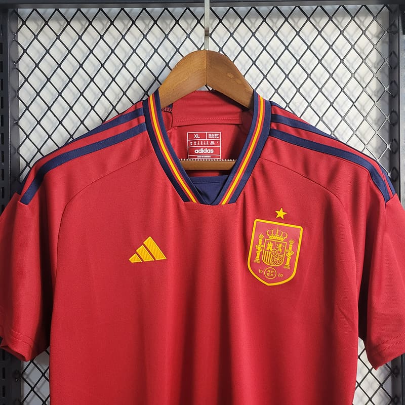 Camisa Espanha I 2022 Torcedor (Sob encomenda)