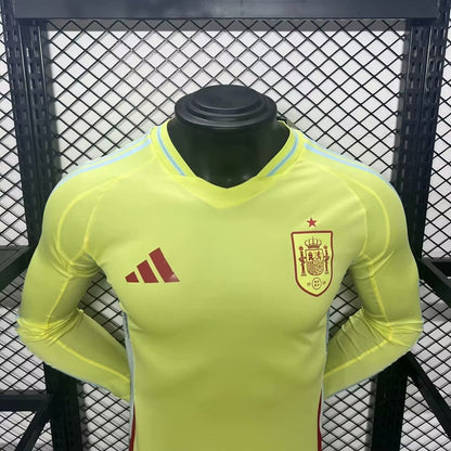 Camisa Espanha II 2024 Jogador Manga Longa (Sob encomenda)