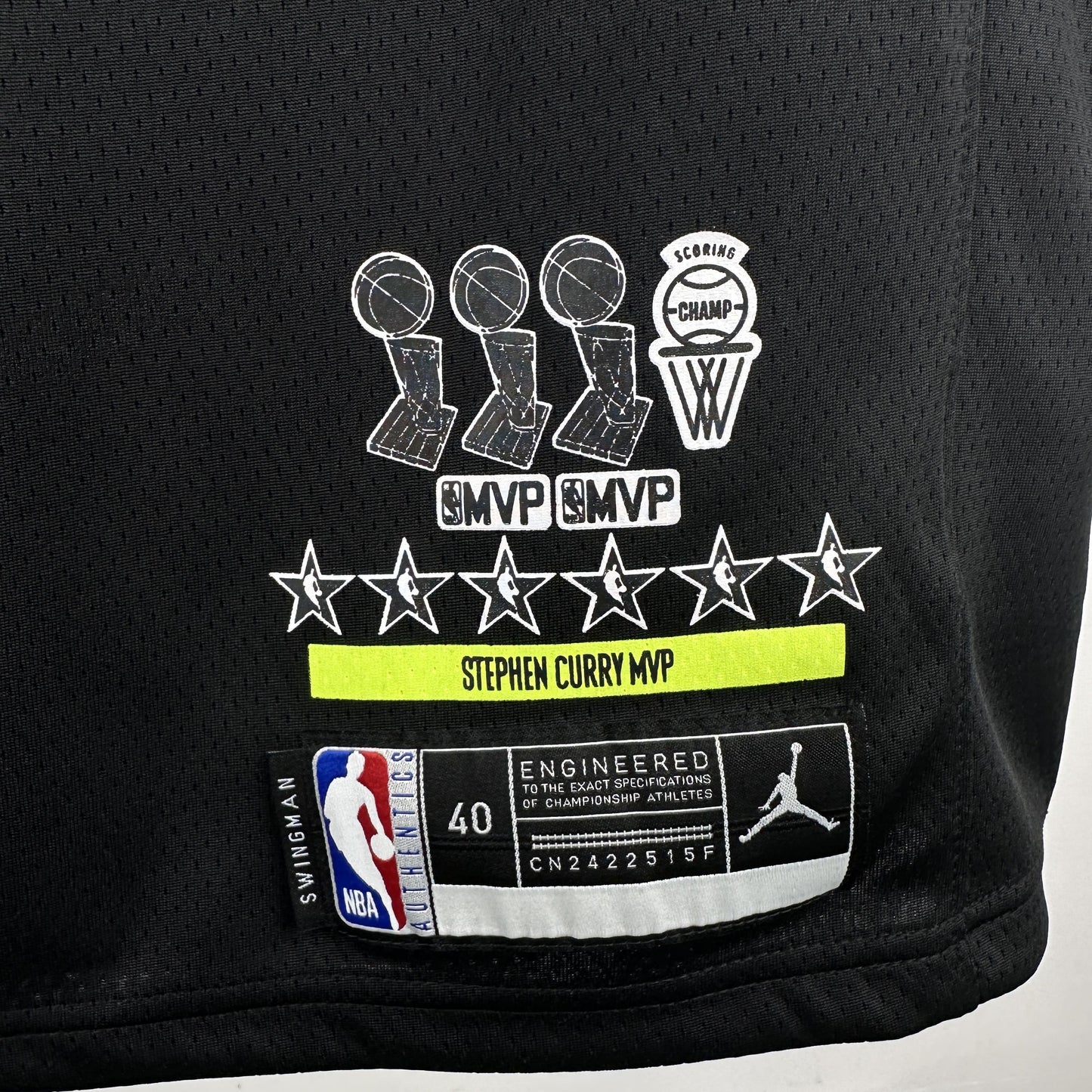 Regata Golden State Warriors NBA 2024 Edição Especial Stephen Curry MVP Swingman Masculina (Sob encomenda)