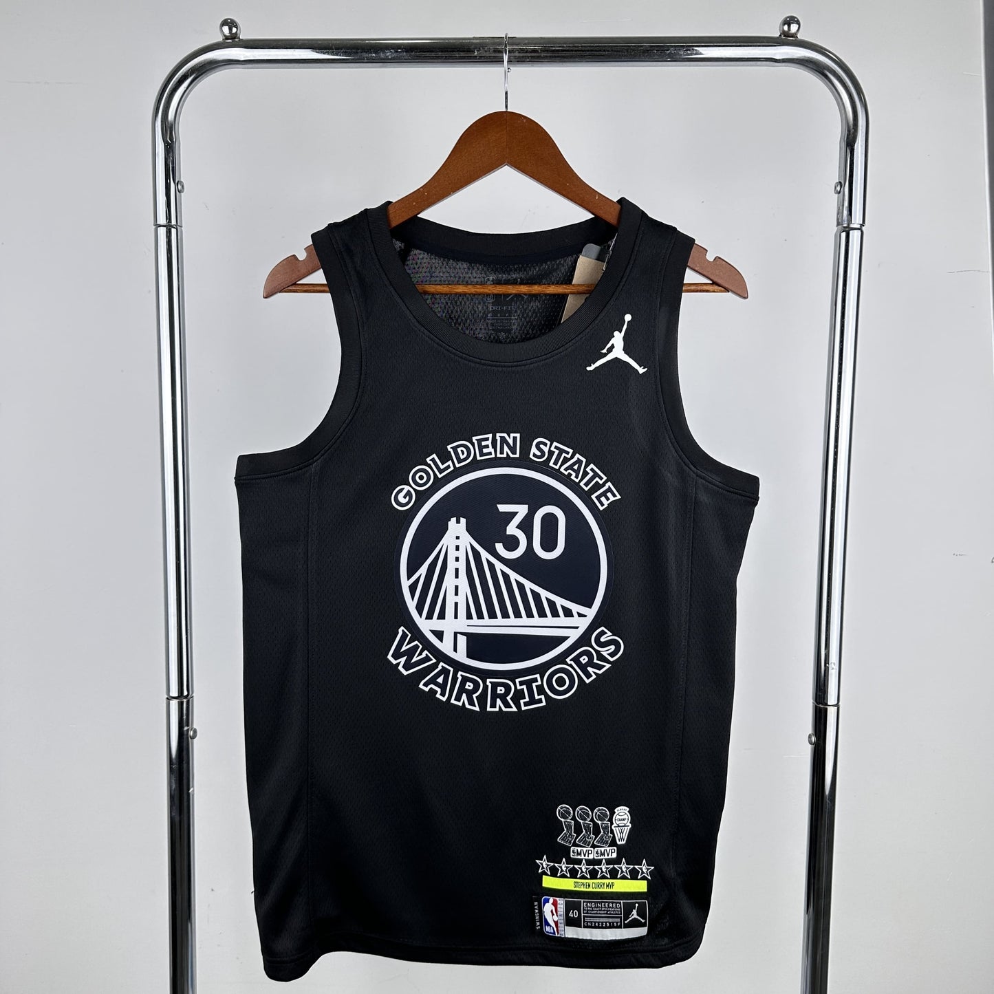 Regata Golden State Warriors NBA 2024 Edição Especial Stephen Curry MVP Swingman Masculina (Sob encomenda)