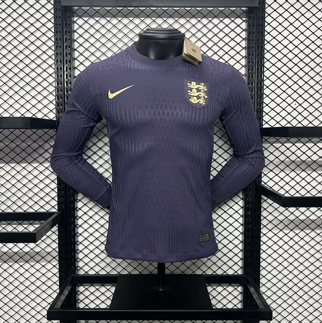 Camisa Inglaterra II 2024 Jogador Manga Longa (Sob encomenda)