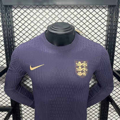 Camisa Inglaterra II 2024 Jogador Manga Longa (Sob encomenda)