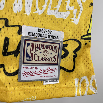 Regata Los Angeles Lakers NBA 1996 Mitchell And Ness Hardwood Classics Masculina (Sob encomenda)