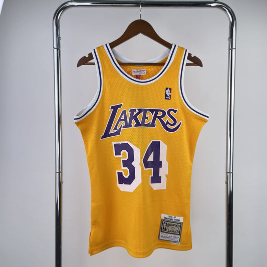 Regata Los Angeles Lakers NBA 1996 Mitchell And Ness Hardwood Classics Masculina (Sob encomenda)